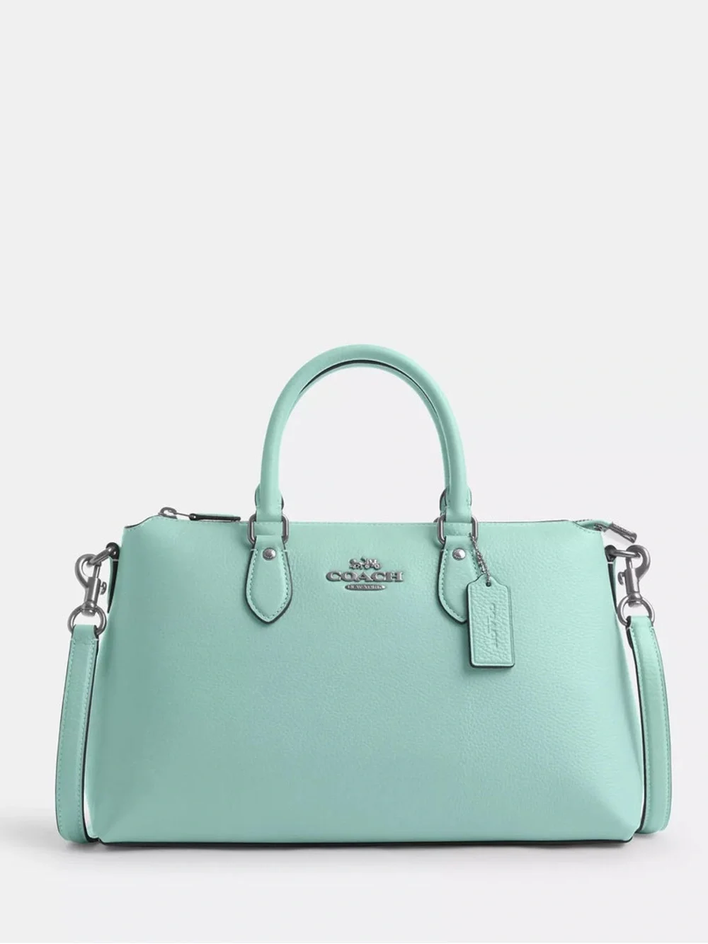 ‼️NEW Coach Blue Leather Georgia Satchel Crossbody Bag